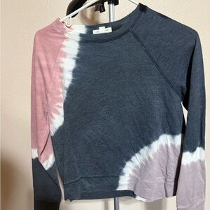 beachlunchlounge Pink and Gray Tie-Dye Sweatshirt